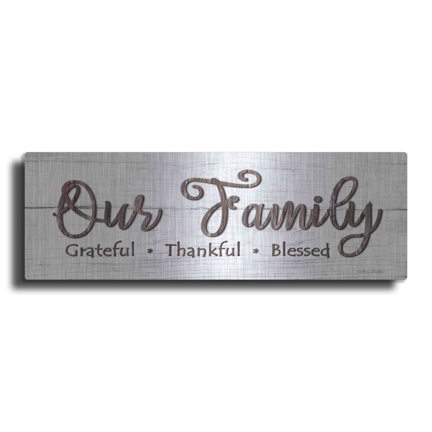 Luxe Metal Art 'Our Family' by Lori Deiter, Metal Wall Art