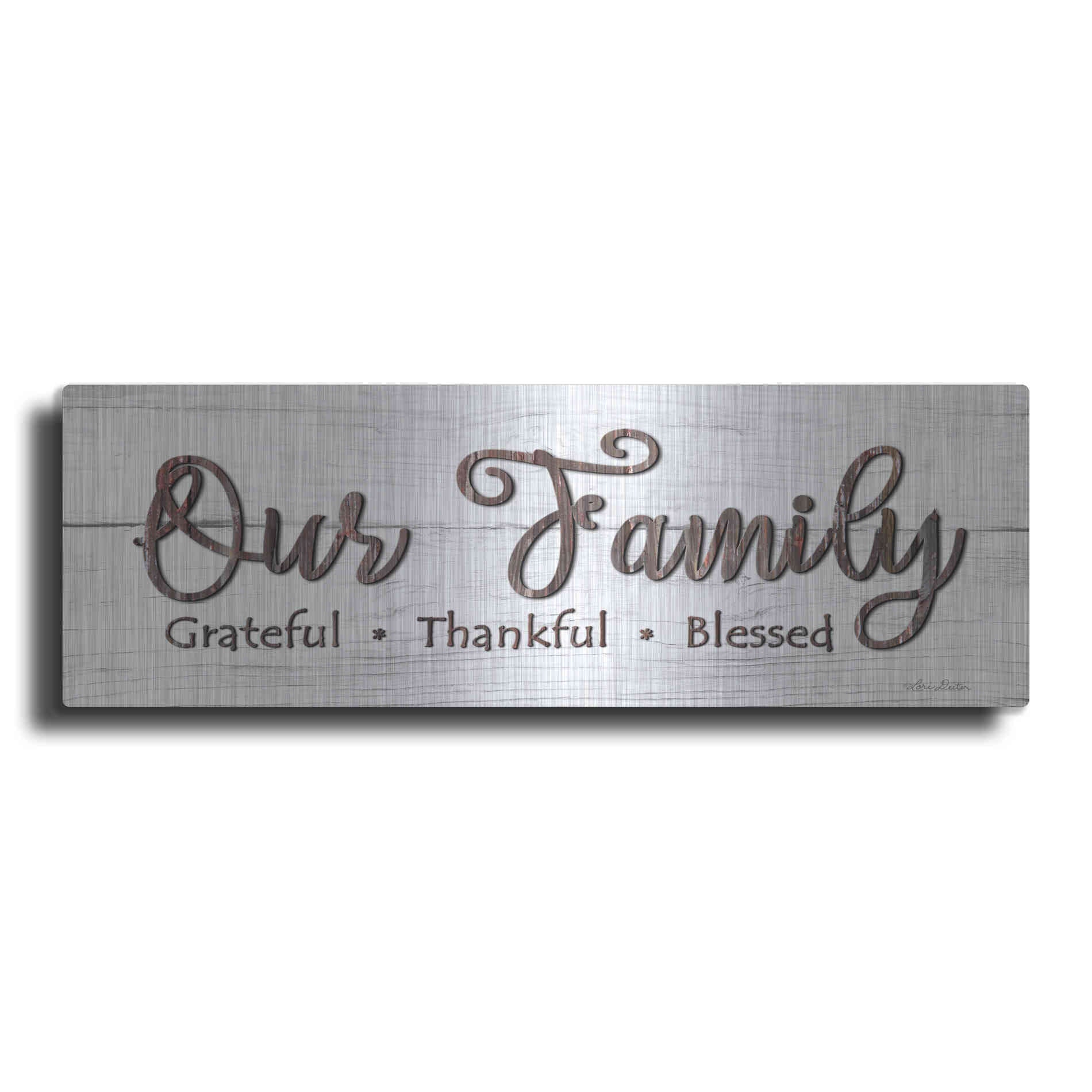 Luxe Metal Art 'Our Family' by Lori Deiter, Metal Wall Art