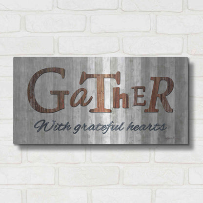 Luxe Metal Art 'Gather with Graceful Hearts' by Lori Deiter, Metal Wall Art,24x12
