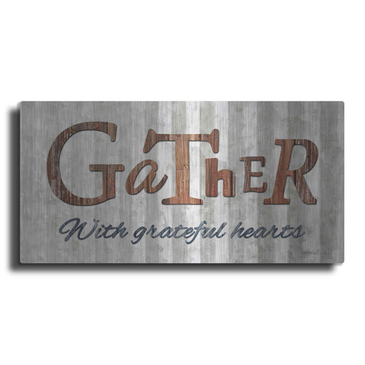 Luxe Metal Art 'Gather with Graceful Hearts' by Lori Deiter, Metal Wall Art