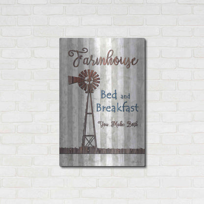 Luxe Metal Art 'Farmhouse Bed & Breakfast' by Lori Deiter, Metal Wall Art,24x36