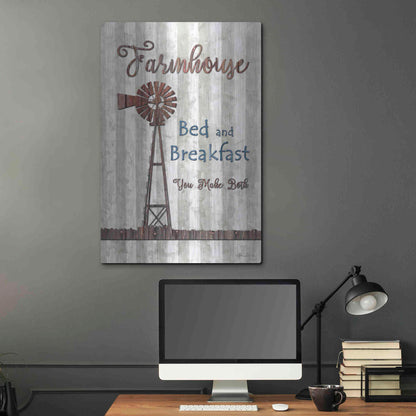 Luxe Metal Art 'Farmhouse Bed & Breakfast' by Lori Deiter, Metal Wall Art,24x36