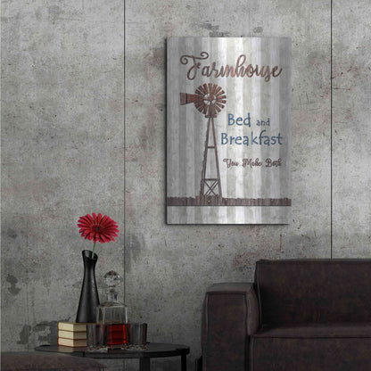 Luxe Metal Art 'Farmhouse Bed & Breakfast' by Lori Deiter, Metal Wall Art,24x36