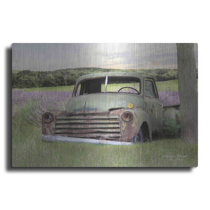 Luxe Metal Art 'Lavender Truck' by Lori Deiter, Metal Wall Art