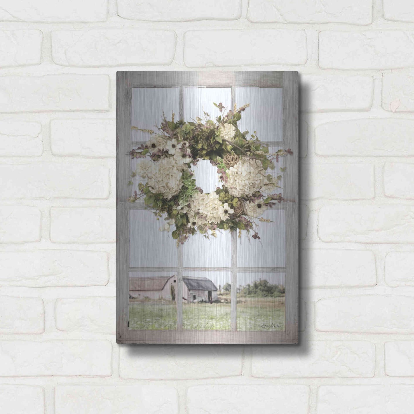 Luxe Metal Art 'Pleasant View' by Lori Deiter, Metal Wall Art,12x16