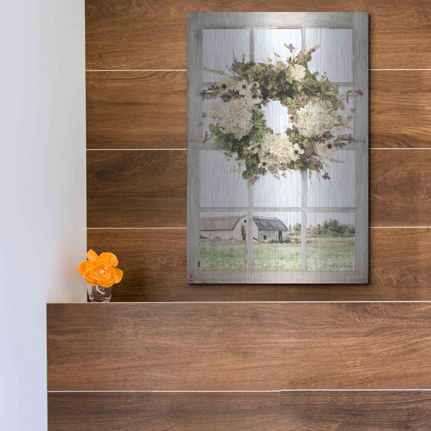 Luxe Metal Art 'Pleasant View' by Lori Deiter, Metal Wall Art,12x16