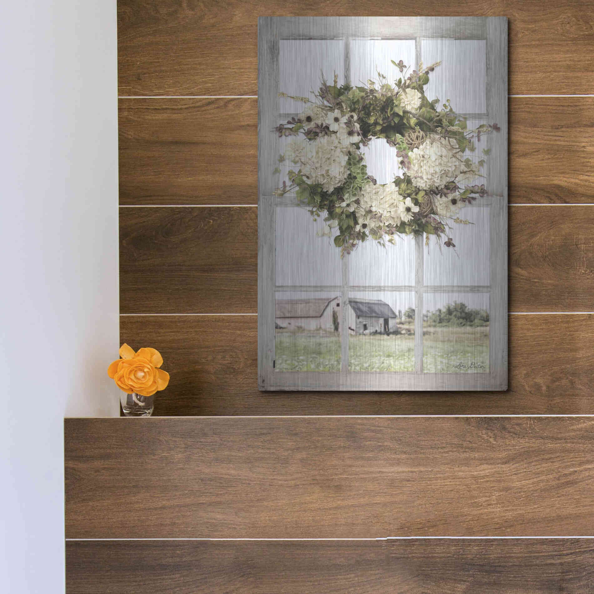 Luxe Metal Art 'Pleasant View' by Lori Deiter, Metal Wall Art,12x16