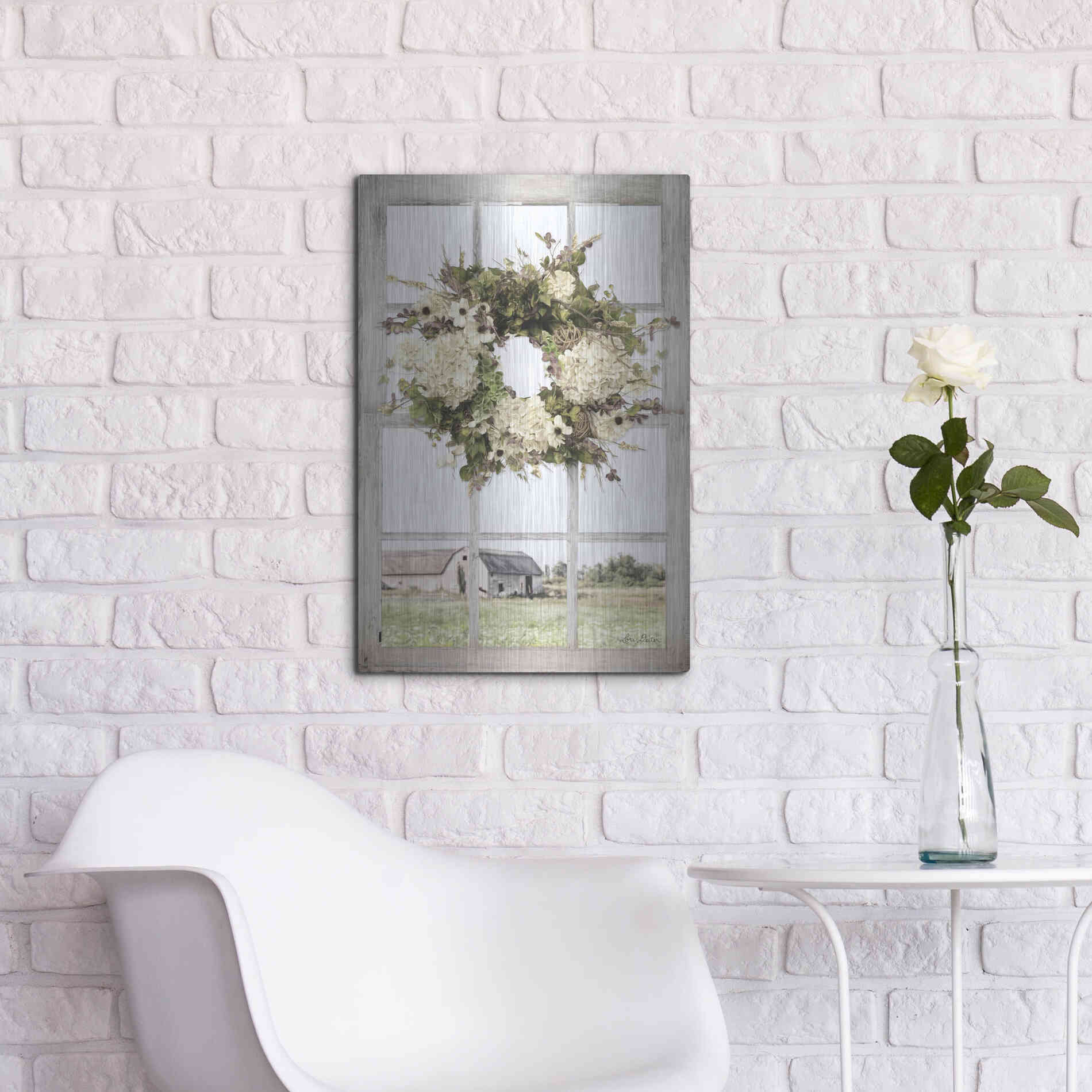 Luxe Metal Art 'Pleasant View' by Lori Deiter, Metal Wall Art,16x24