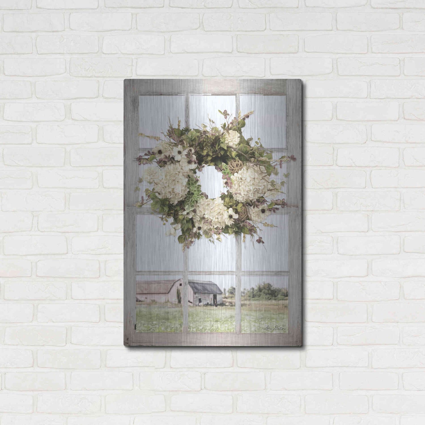 Luxe Metal Art 'Pleasant View' by Lori Deiter, Metal Wall Art,24x36