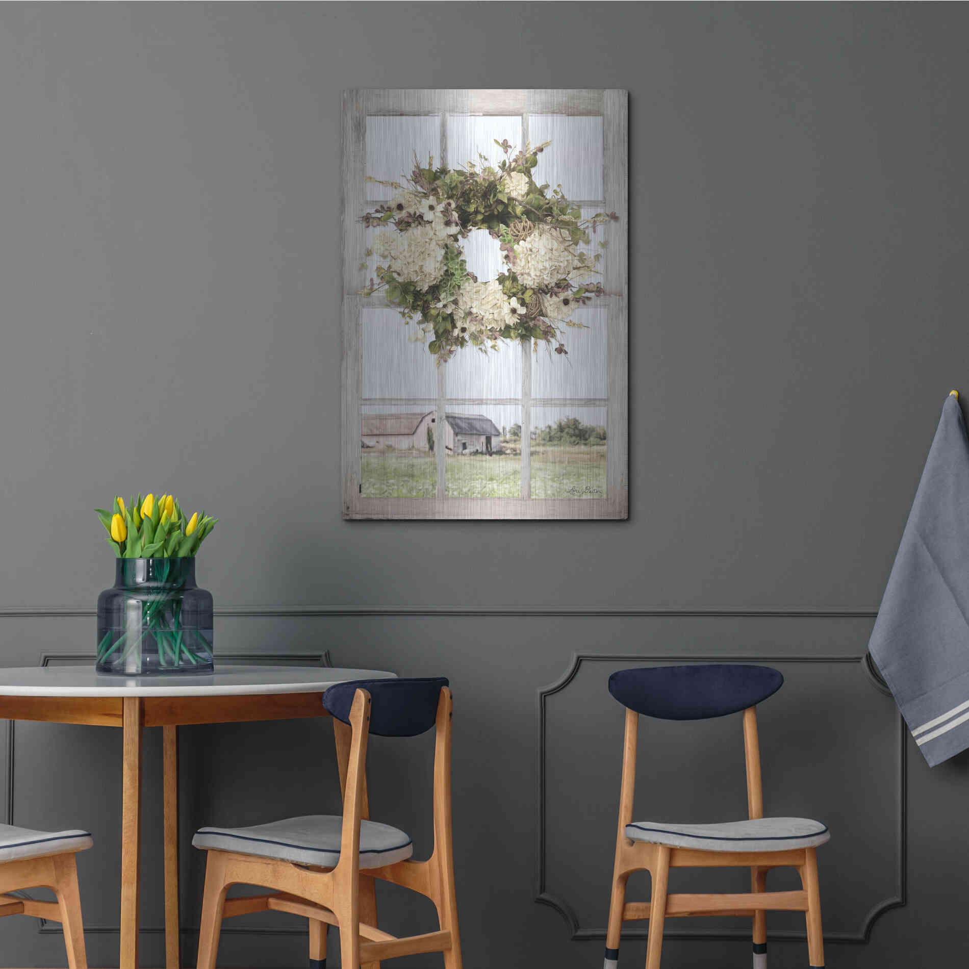 Luxe Metal Art 'Pleasant View' by Lori Deiter, Metal Wall Art,24x36