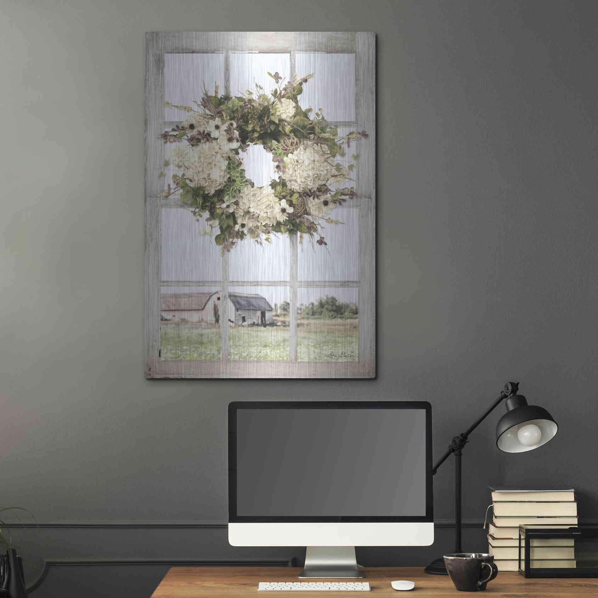 Luxe Metal Art 'Pleasant View' by Lori Deiter, Metal Wall Art,24x36