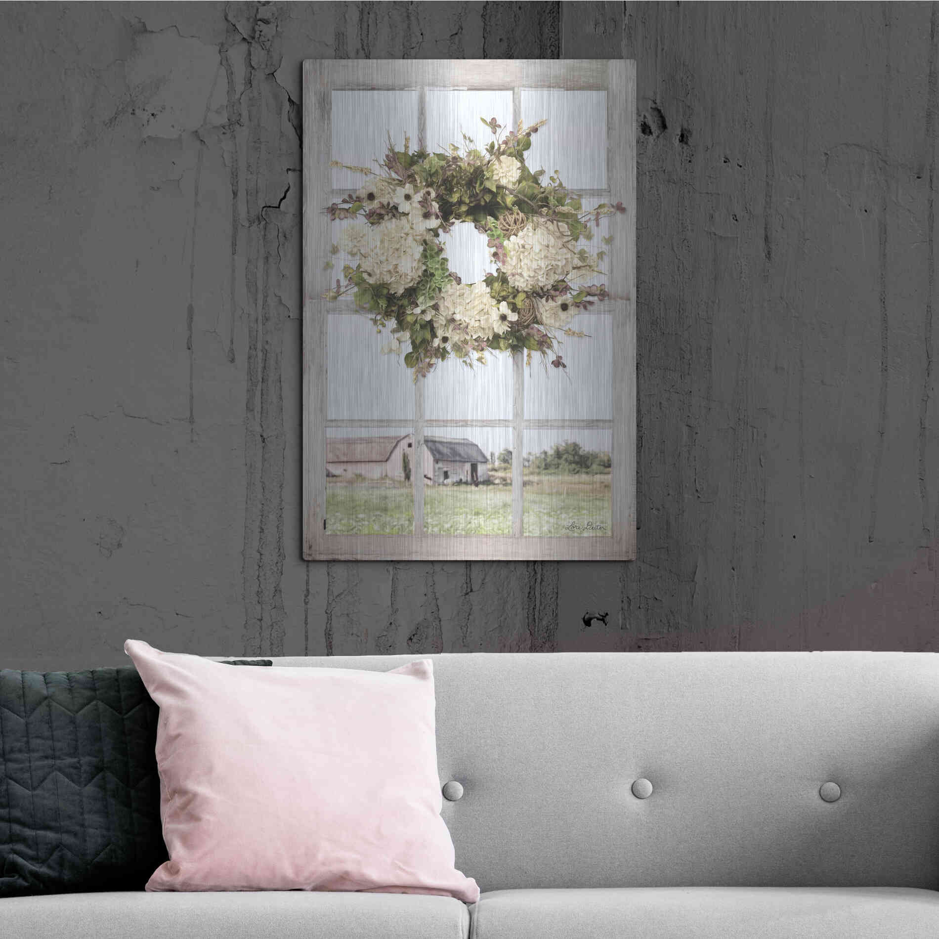 Luxe Metal Art 'Pleasant View' by Lori Deiter, Metal Wall Art,24x36