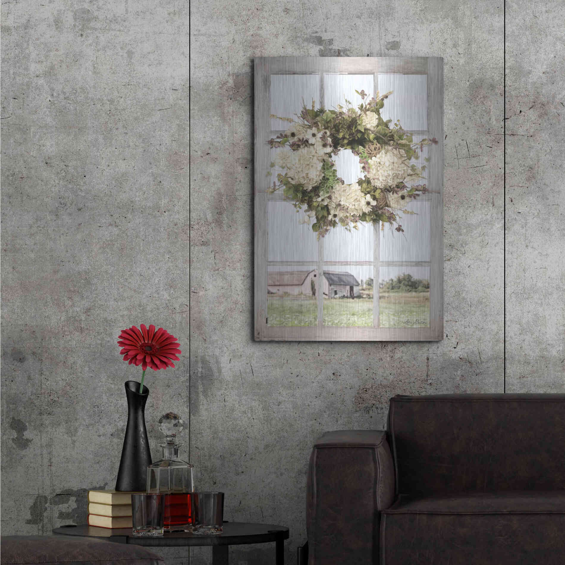 Luxe Metal Art 'Pleasant View' by Lori Deiter, Metal Wall Art,24x36