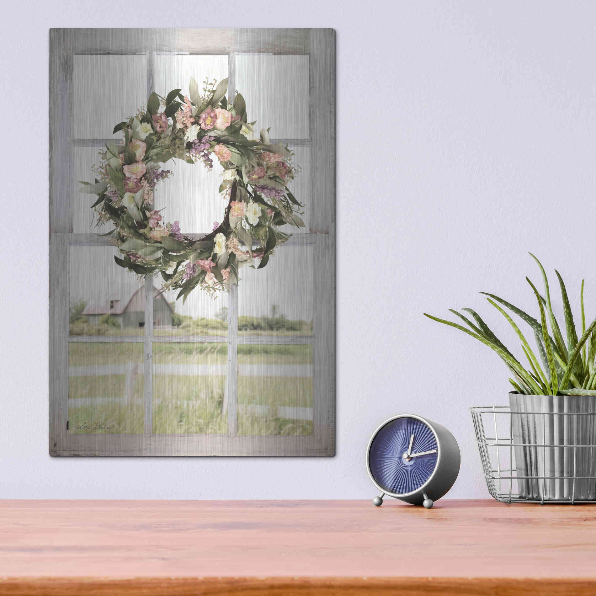 Luxe Metal Art 'Summer View' by Lori Deiter, Metal Wall Art,12x16