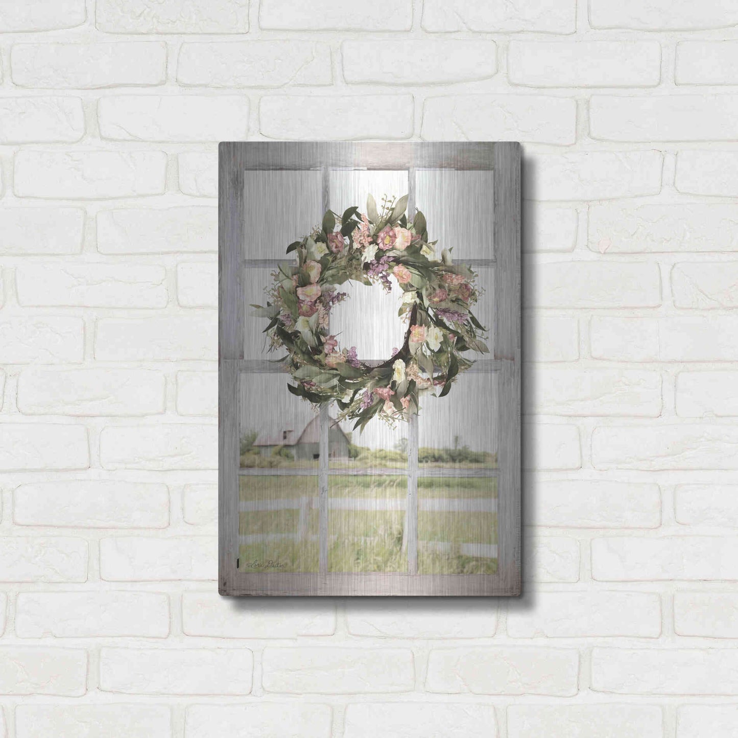 Luxe Metal Art 'Summer View' by Lori Deiter, Metal Wall Art,16x24