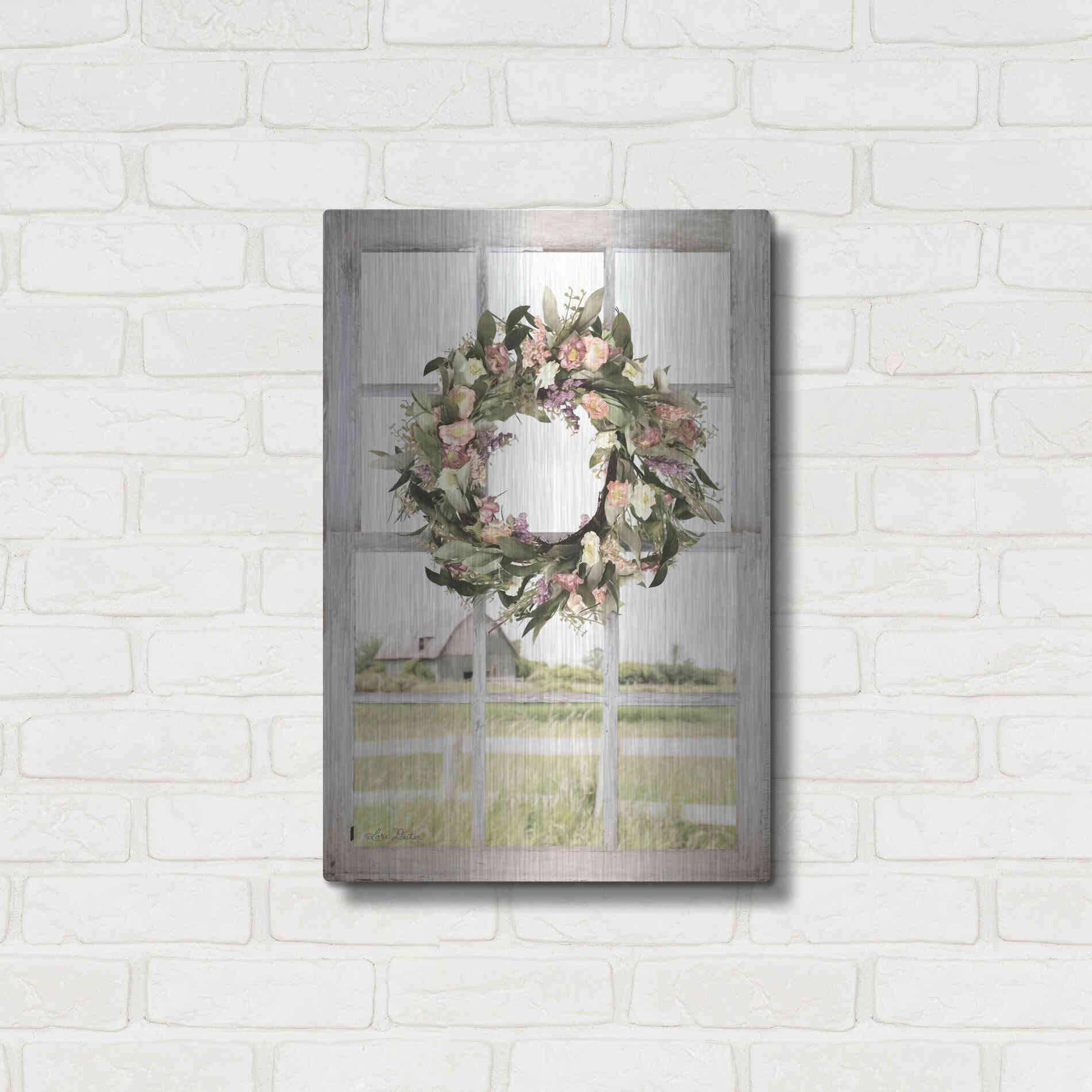 Luxe Metal Art 'Summer View' by Lori Deiter, Metal Wall Art,16x24