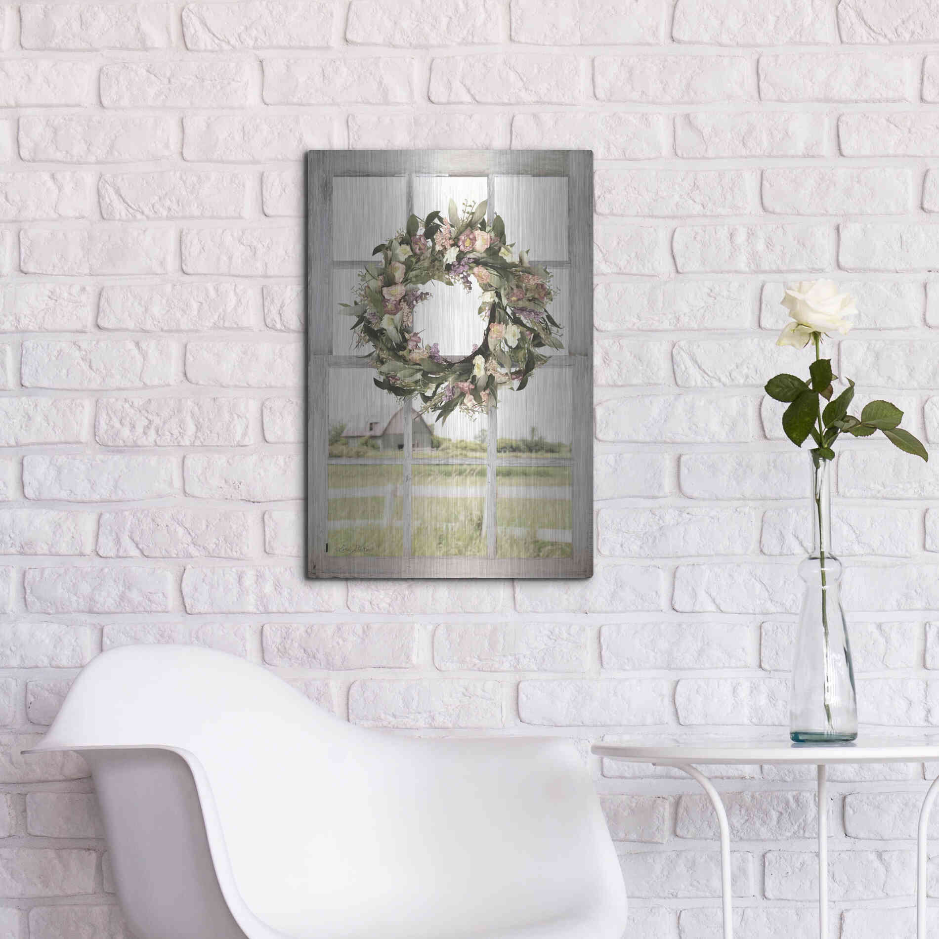 Luxe Metal Art 'Summer View' by Lori Deiter, Metal Wall Art,16x24