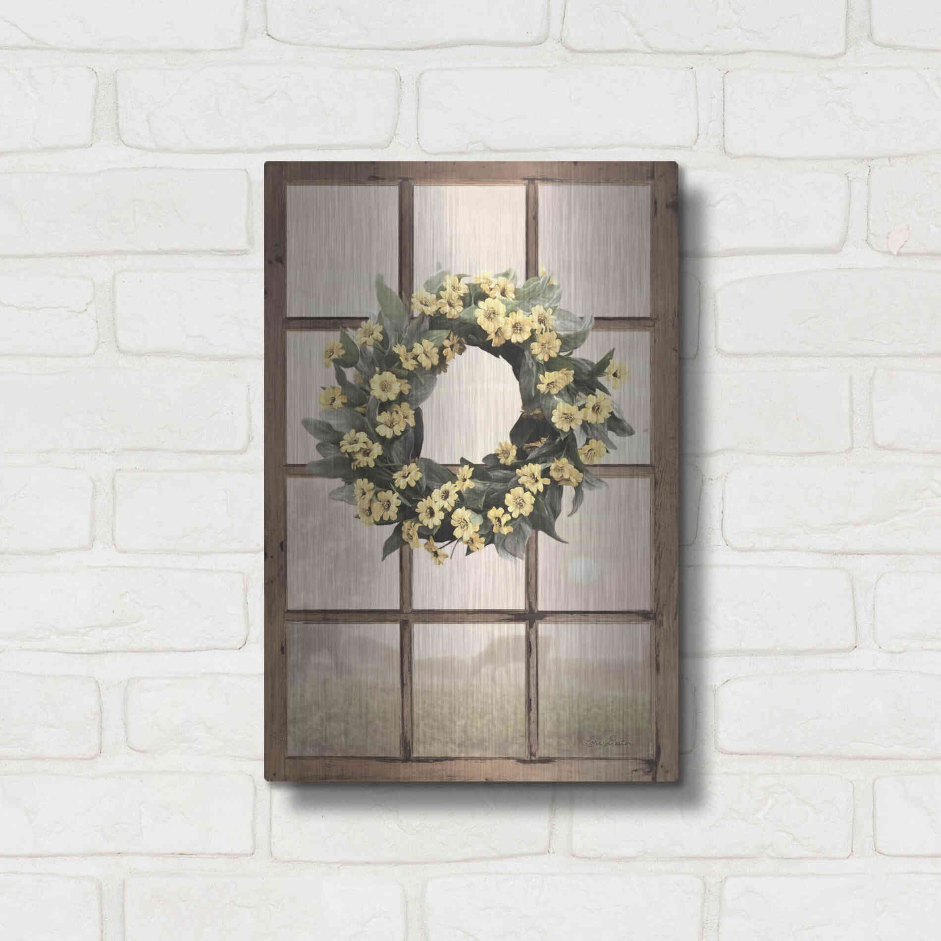 Luxe Metal Art 'Country Gazing' by Lori Deiter, Metal Wall Art,12x16