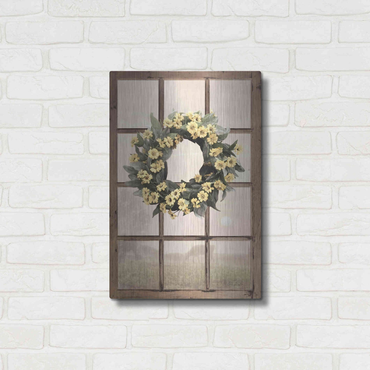 Luxe Metal Art 'Country Gazing' by Lori Deiter, Metal Wall Art,16x24