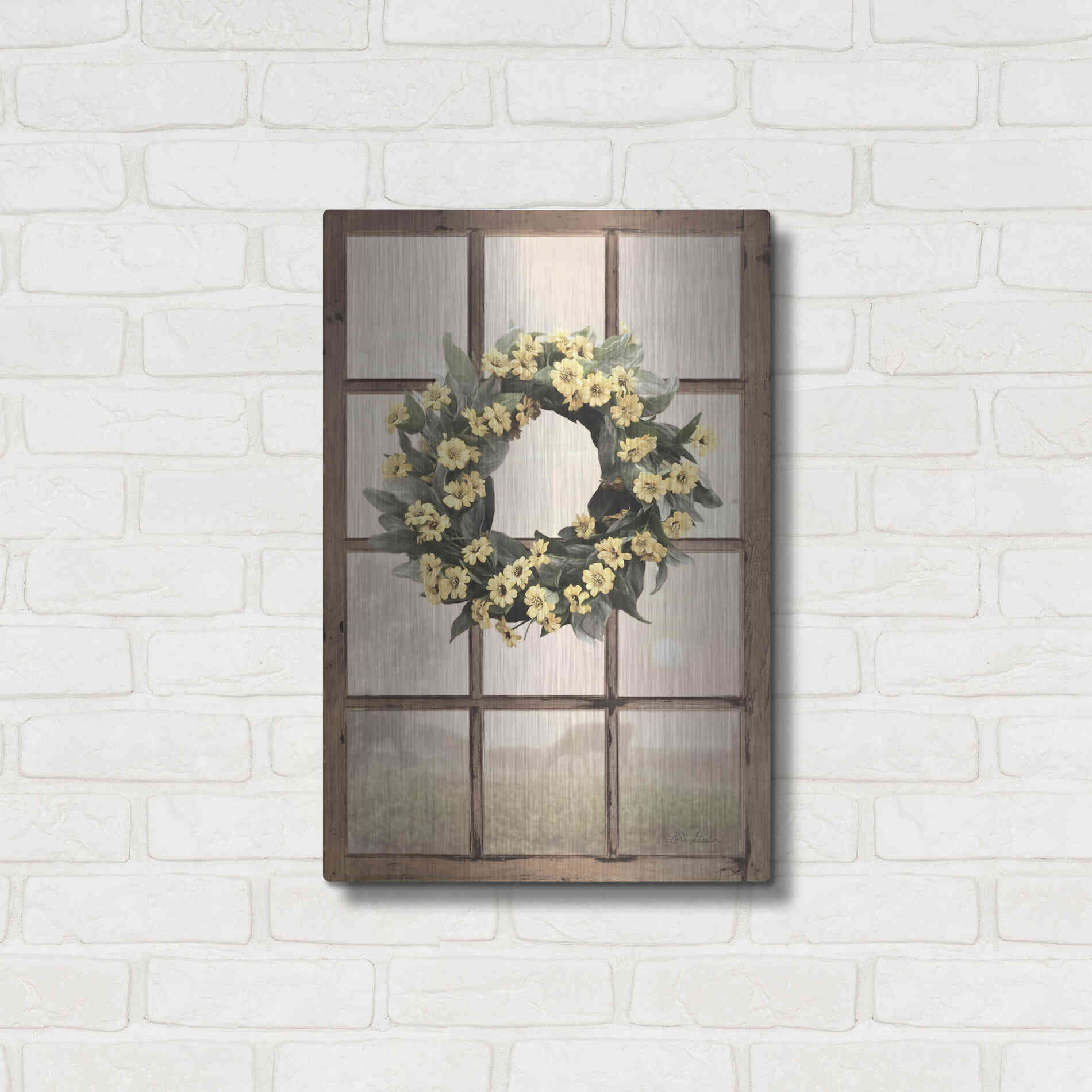 Luxe Metal Art 'Country Gazing' by Lori Deiter, Metal Wall Art,16x24