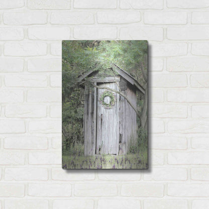 Luxe Metal Art 'Lavender Outhouse' by Lori Deiter, Metal Wall Art,16x24