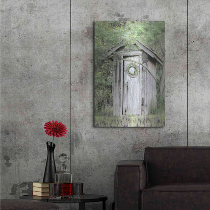Luxe Metal Art 'Lavender Outhouse' by Lori Deiter, Metal Wall Art,24x36