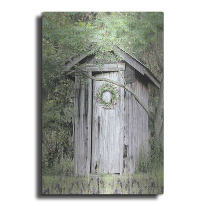 Luxe Metal Art 'Lavender Outhouse' by Lori Deiter, Metal Wall Art