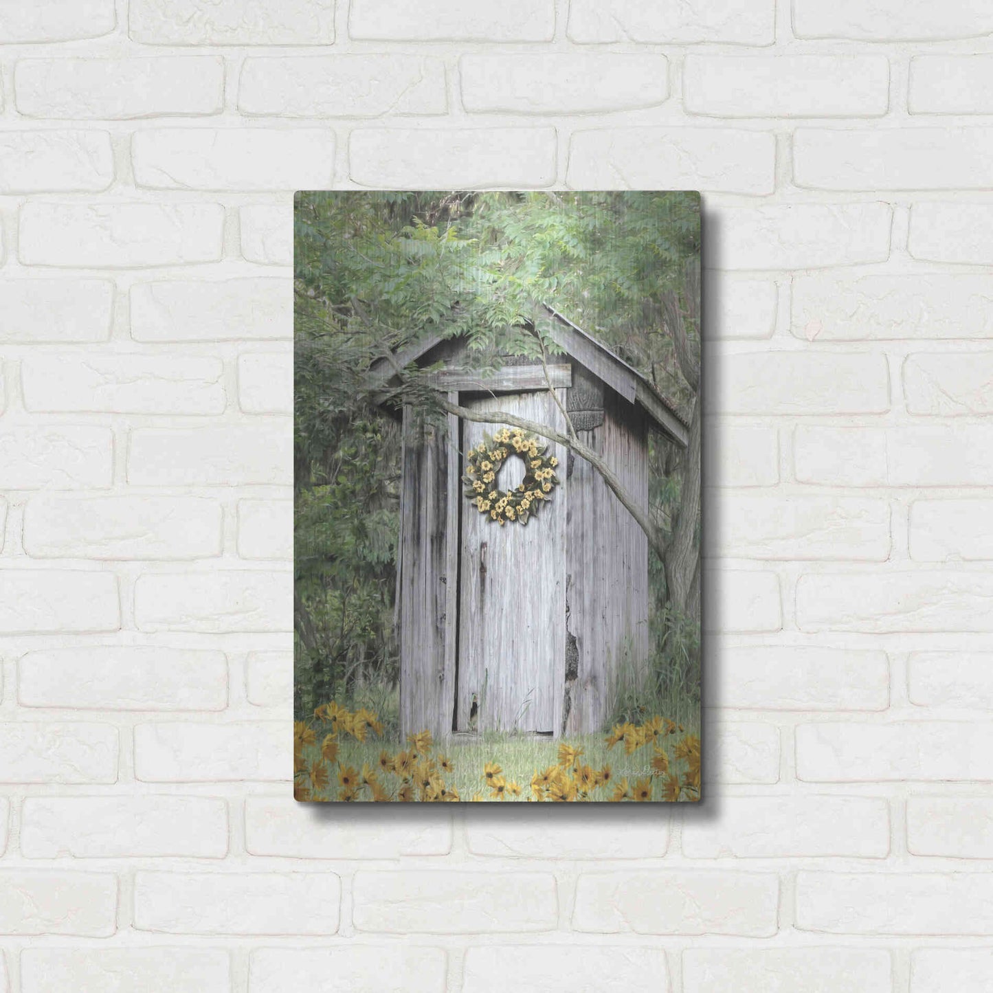 Luxe Metal Art 'Flower Power' by Lori Deiter, Metal Wall Art,16x24