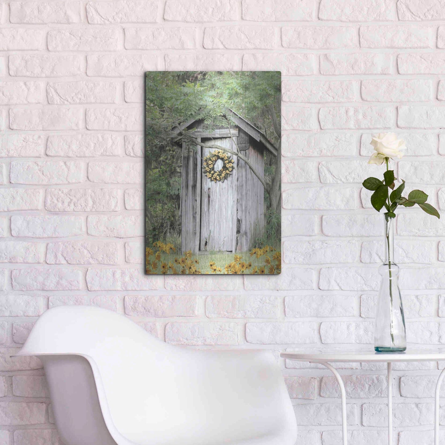 Luxe Metal Art 'Flower Power' by Lori Deiter, Metal Wall Art,16x24