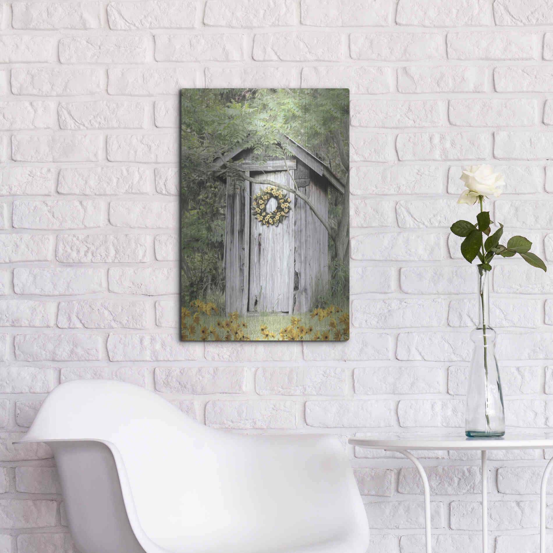 Luxe Metal Art 'Flower Power' by Lori Deiter, Metal Wall Art,16x24