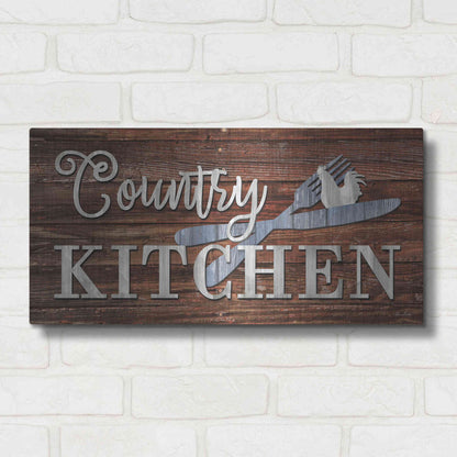 Luxe Metal Art 'Country Kitchen' by Lori Deiter, Metal Wall Art,24x12