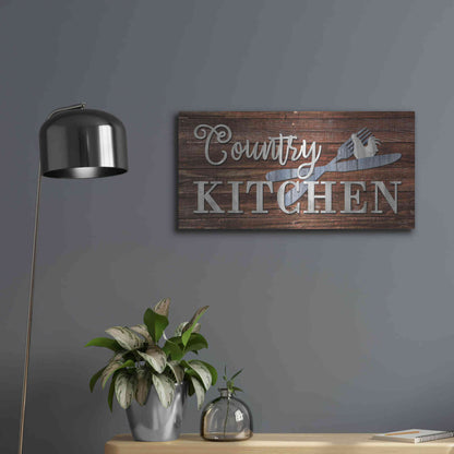 Luxe Metal Art 'Country Kitchen' by Lori Deiter, Metal Wall Art,24x12