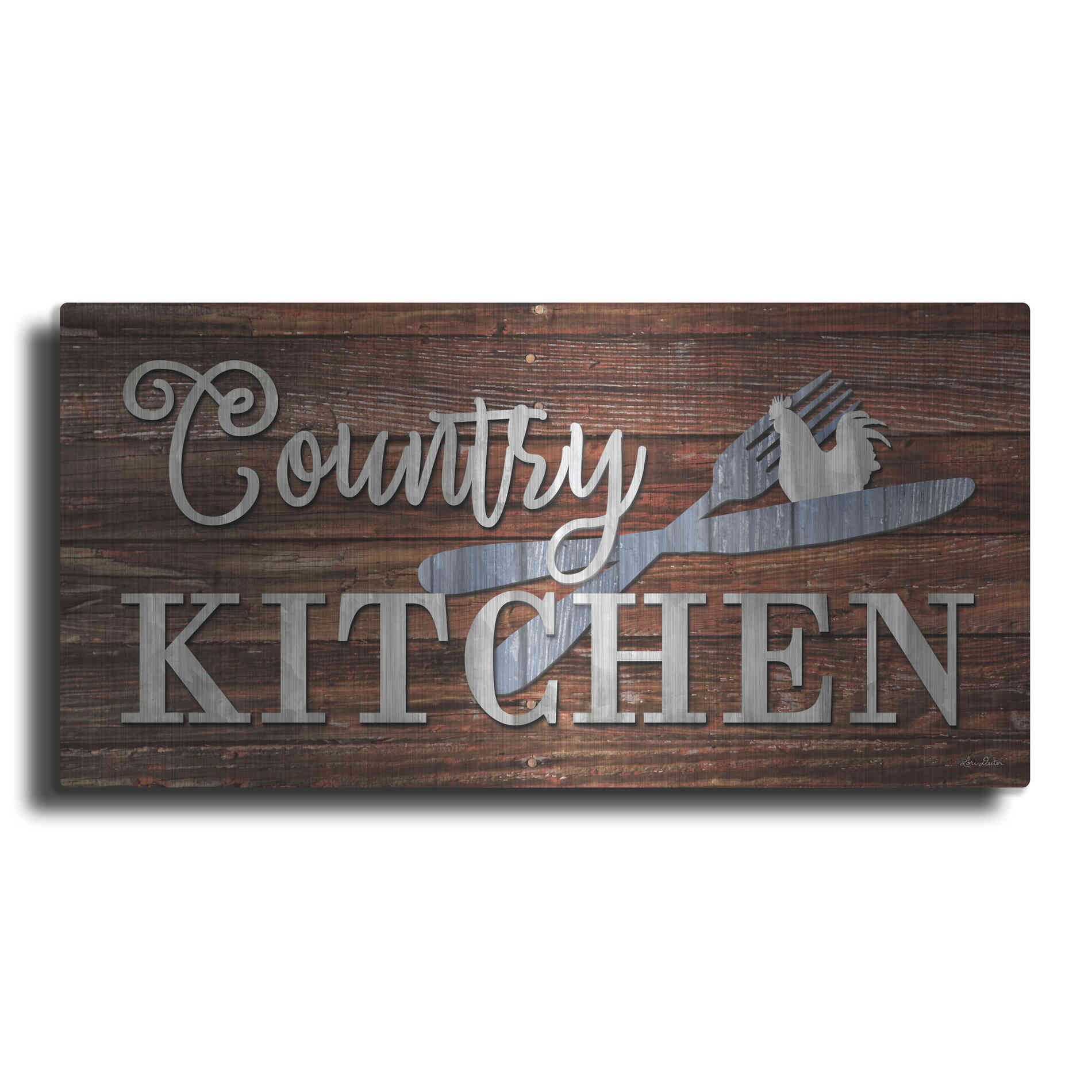 Luxe Metal Art 'Country Kitchen' by Lori Deiter, Metal Wall Art