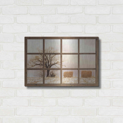 Luxe Metal Art 'View of Winter Fields' by Lori Deiter, Metal Wall Art,24x16