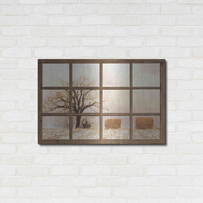 Luxe Metal Art 'View of Winter Fields' by Lori Deiter, Metal Wall Art,36x24
