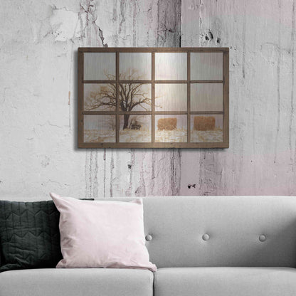 Luxe Metal Art 'View of Winter Fields' by Lori Deiter, Metal Wall Art,36x24