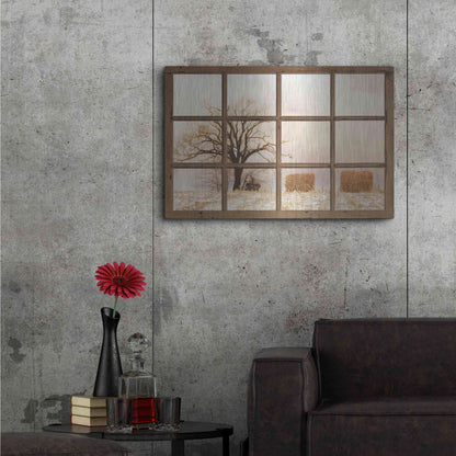 Luxe Metal Art 'View of Winter Fields' by Lori Deiter, Metal Wall Art,36x24