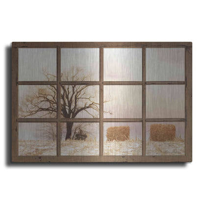 Luxe Metal Art 'View of Winter Fields' by Lori Deiter, Metal Wall Art