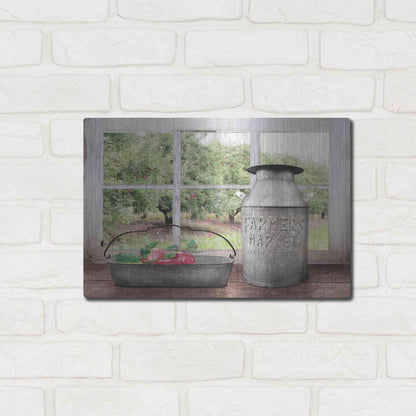 Luxe Metal Art 'Apple Orchard' by Lori Deiter, Metal Wall Art,16x12