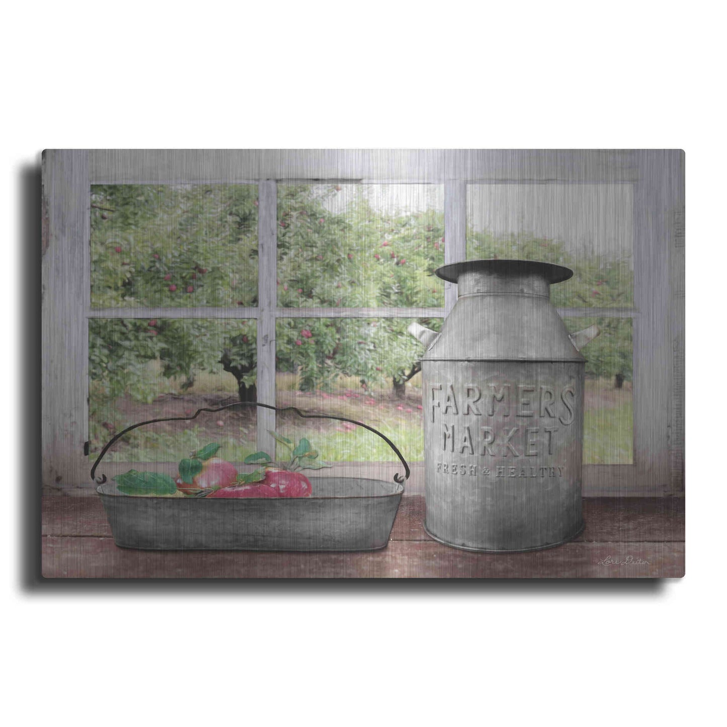 Luxe Metal Art 'Apple Orchard' by Lori Deiter, Metal Wall Art