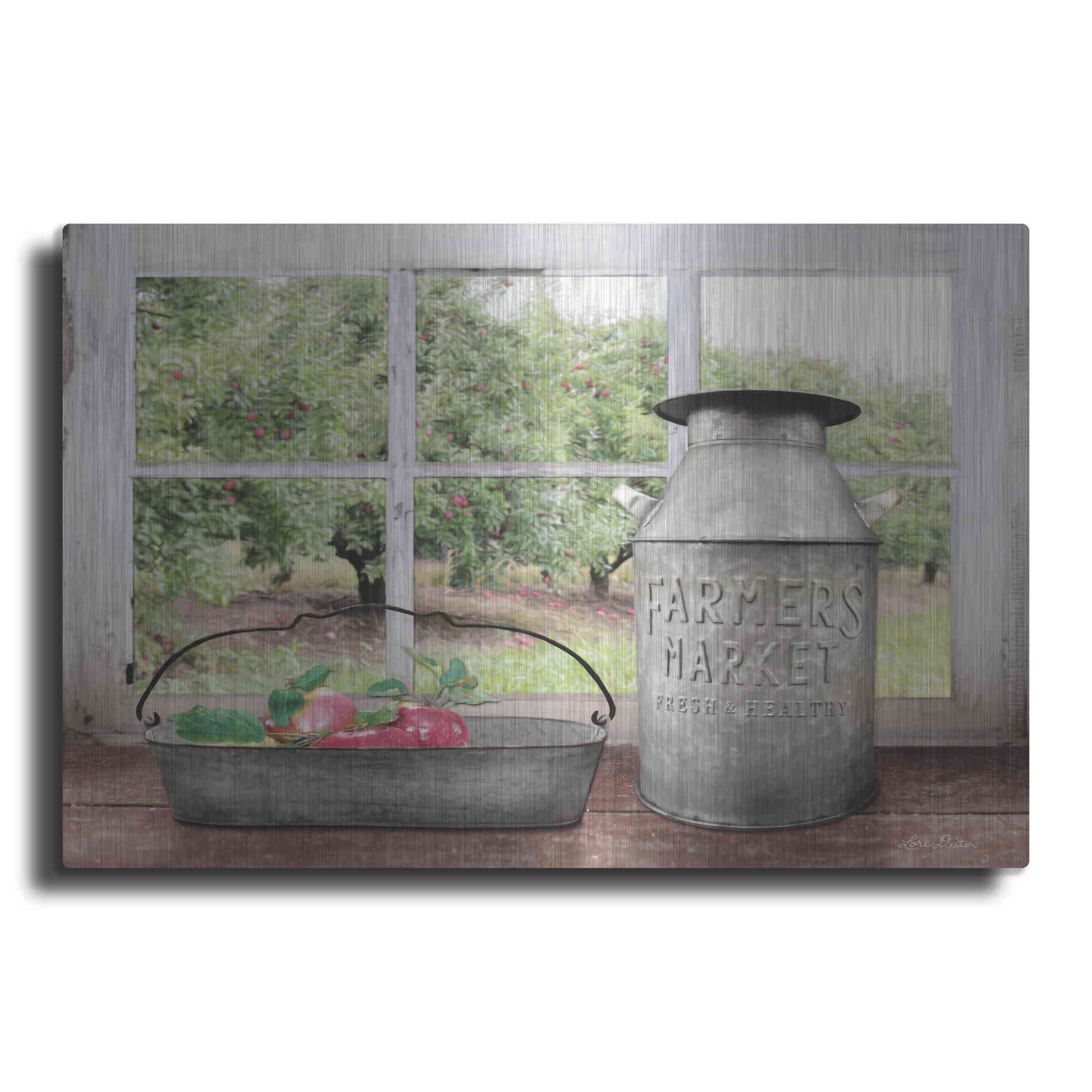 Luxe Metal Art 'Apple Orchard' by Lori Deiter, Metal Wall Art