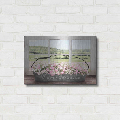 Luxe Metal Art 'Flower Boutique' by Lori Deiter, Metal Wall Art,24x16