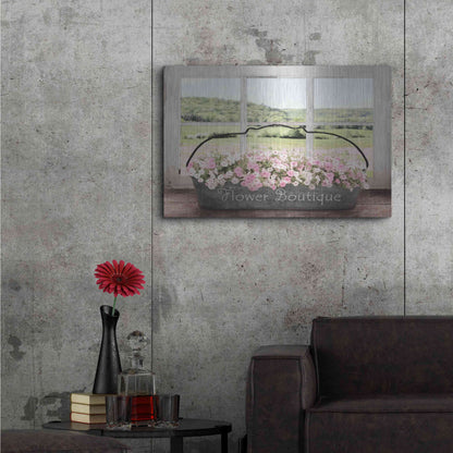 Luxe Metal Art 'Flower Boutique' by Lori Deiter, Metal Wall Art,36x24