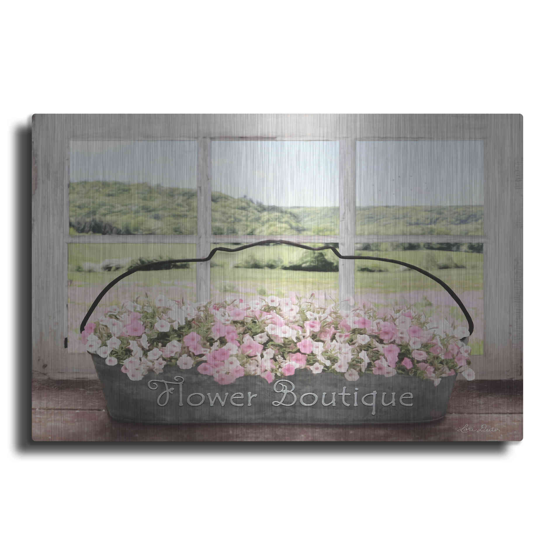 Luxe Metal Art 'Flower Boutique' by Lori Deiter, Metal Wall Art