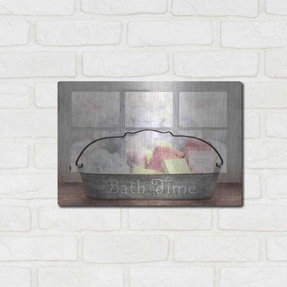 Luxe Metal Art 'Bath Time' by Lori Deiter, Metal Wall Art,16x12