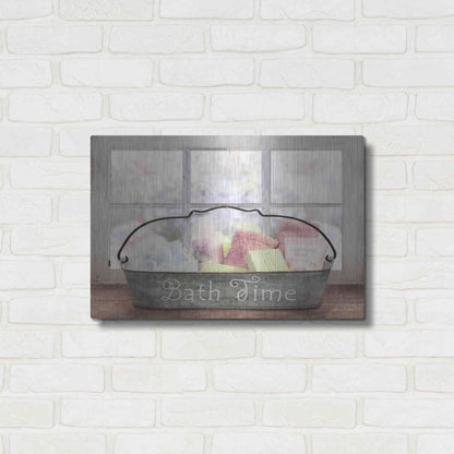 Luxe Metal Art 'Bath Time' by Lori Deiter, Metal Wall Art,24x16