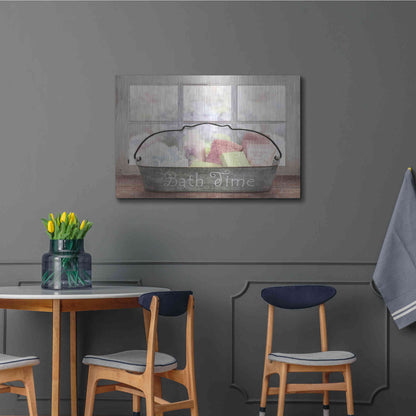 Luxe Metal Art 'Bath Time' by Lori Deiter, Metal Wall Art,36x24