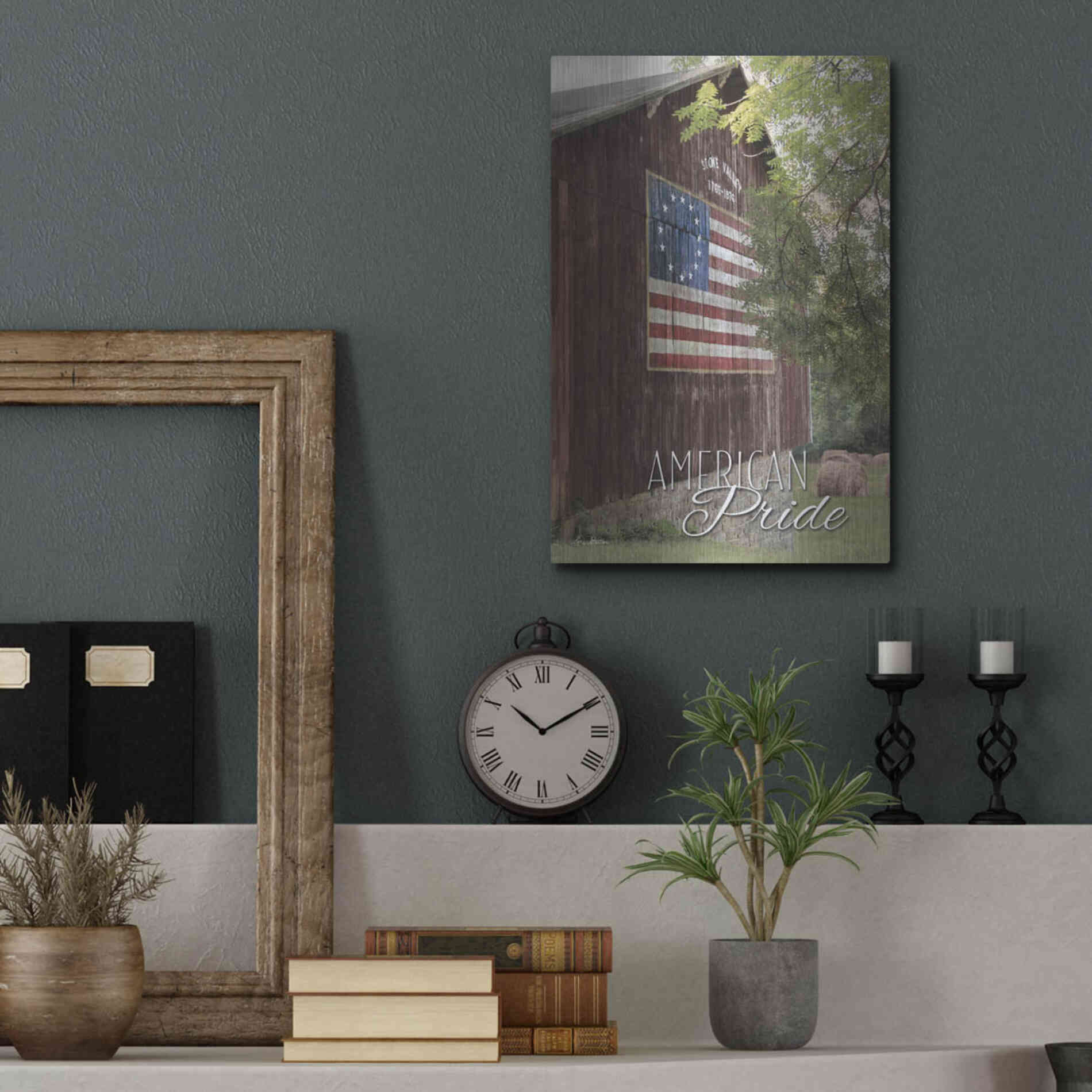 Luxe Metal Art 'American Pride' by Lori Deiter, Metal Wall Art,12x16