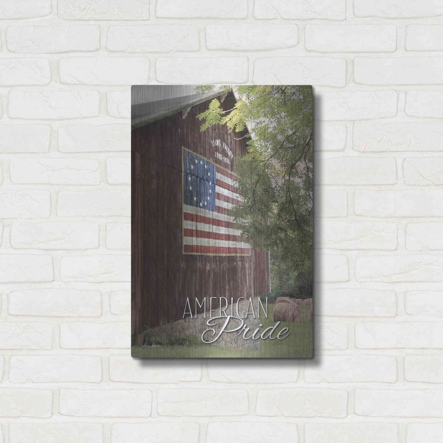 Luxe Metal Art 'American Pride' by Lori Deiter, Metal Wall Art,16x24