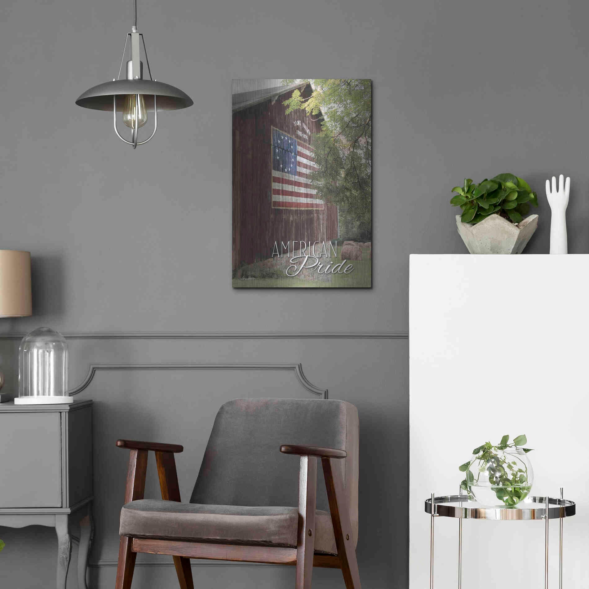 Luxe Metal Art 'American Pride' by Lori Deiter, Metal Wall Art,16x24